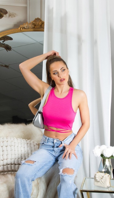 Musthave crop top roze